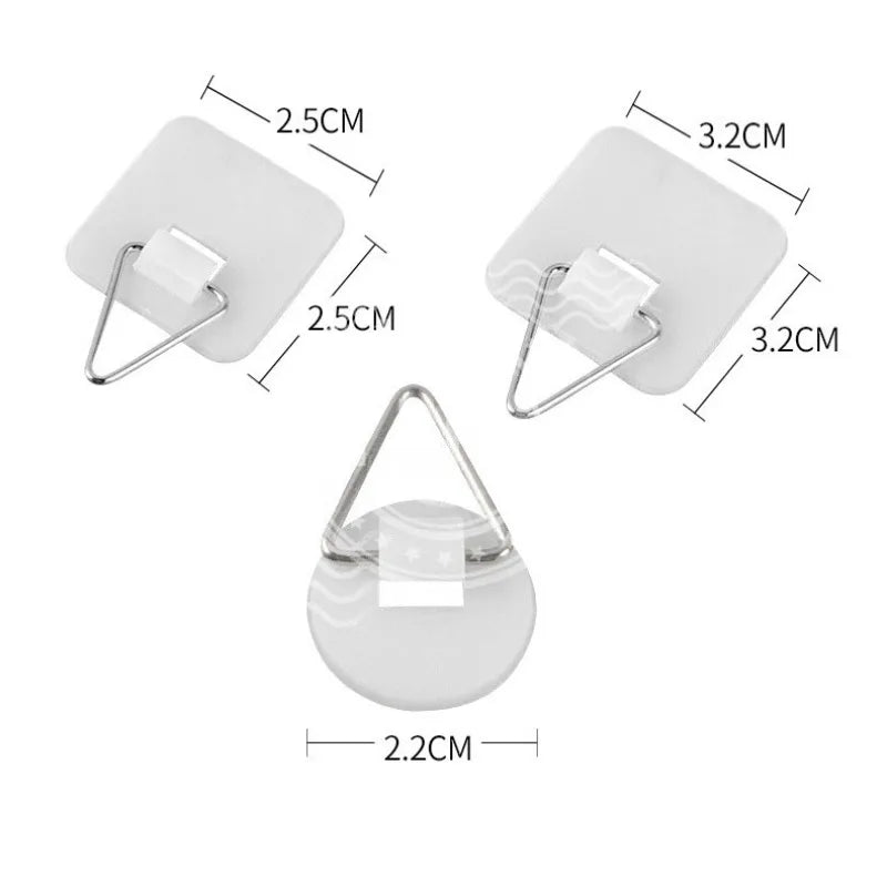 Invisible Adhesive Plate Hangers — Self-Adhesive Wall Hooks for Dishes