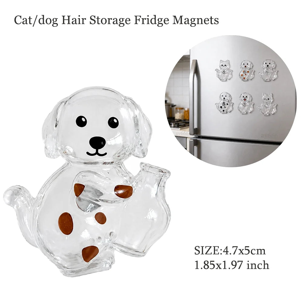 Pet Hair Memorial Keepsake Capsule — Transparent Keychain Pendant for Pet Lovers