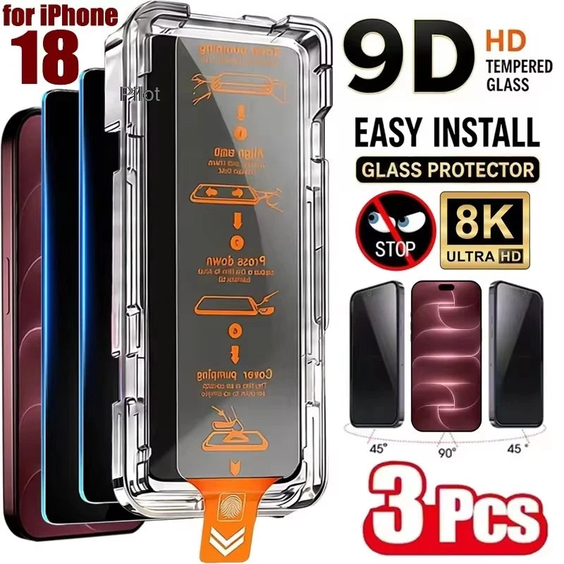 NNBILI Privacy Screen Protector — Tempered Glass Anti-Spy Film
