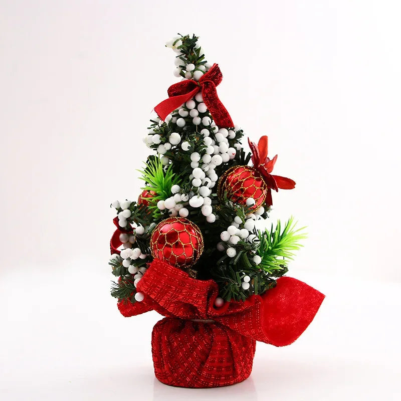 Miniature Christmas Tree Ornament — Festive Desk Decor for Home or Office
