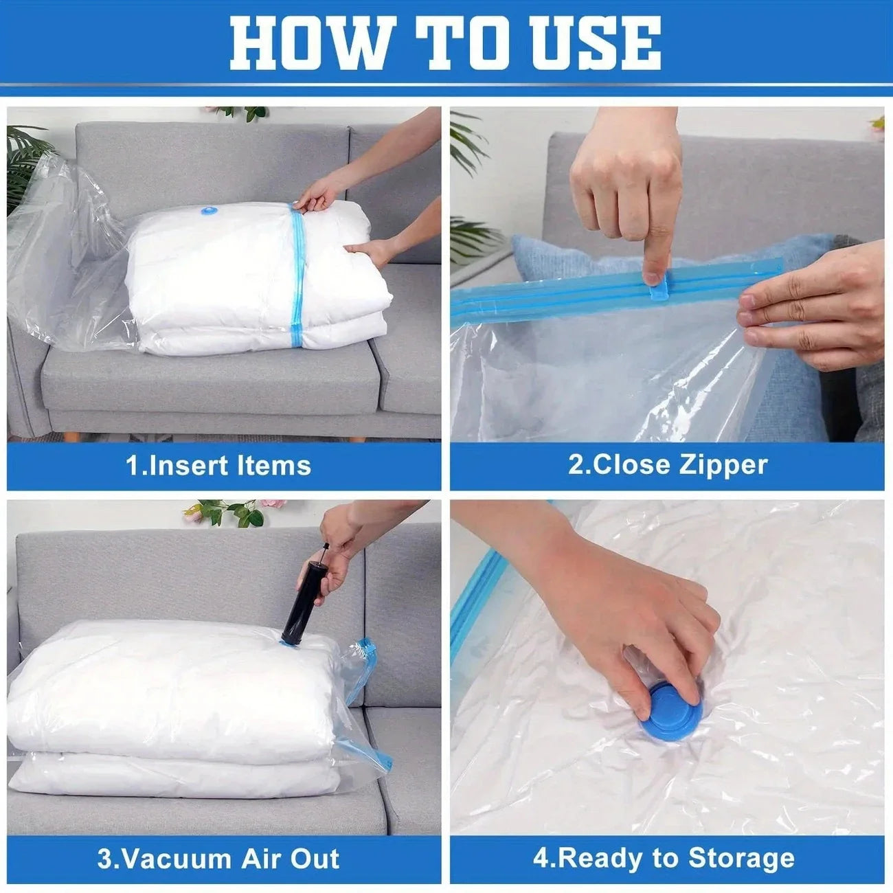 Vacuum Storage Bags — Space Saving Compression Organizers for Clothes
