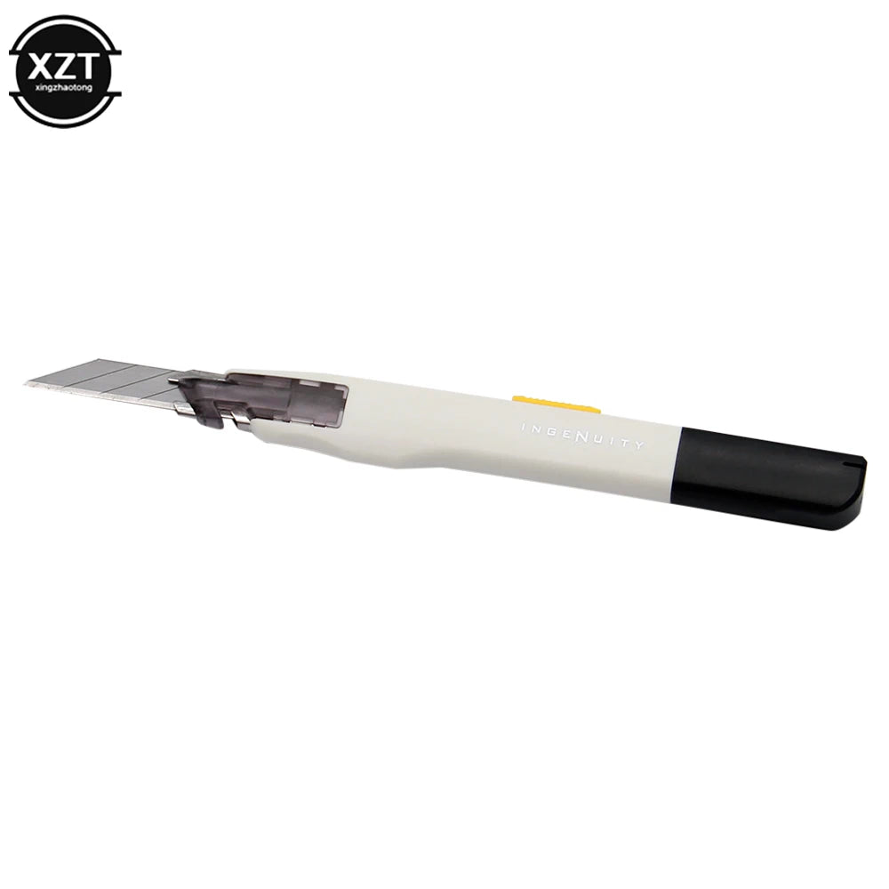 Retractable 30 Degree Utility Knife — Precision Craft Cutter for Leather and Paper