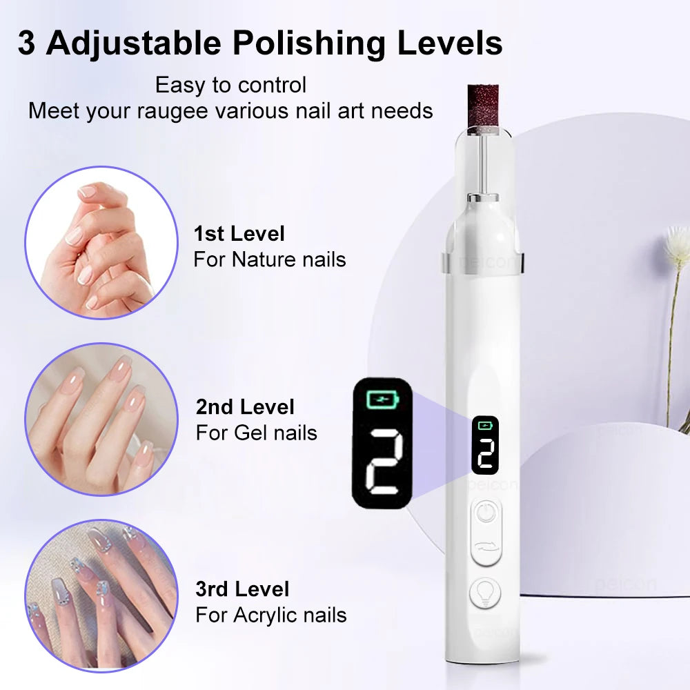 PEICON Electric Nail Drill Machine — Professional Manicure Kit with UV Lamp