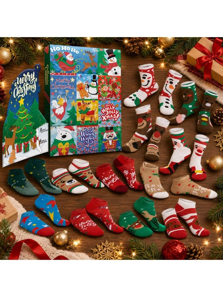 Joyfy Christmas Advent Calendar — 12 Days of Warm Cotton Socks