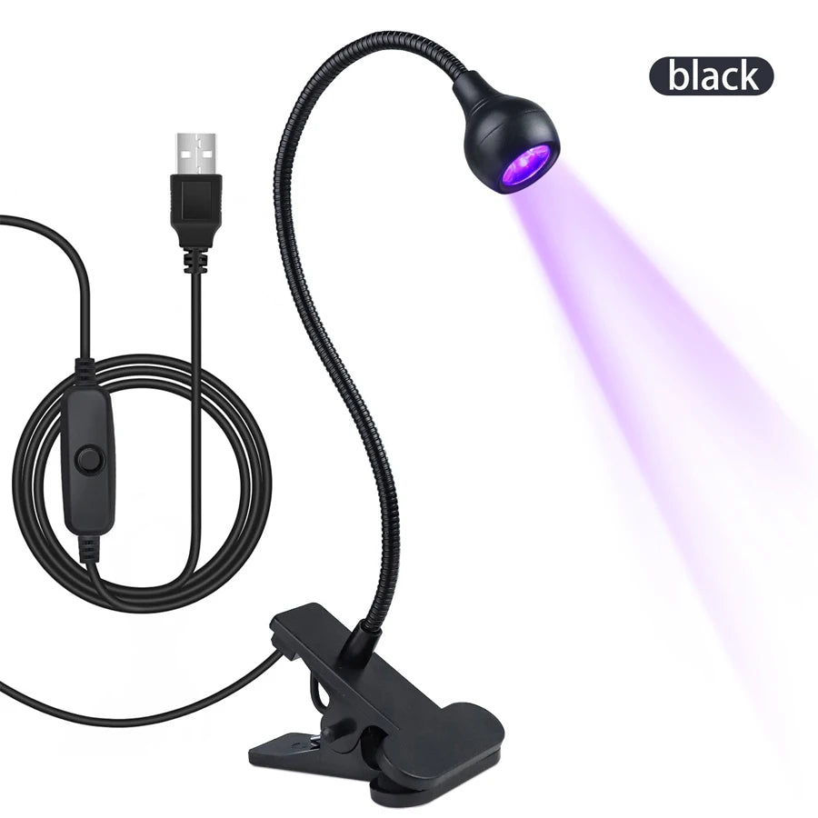 LED UV Gel Nail Curing Lamp — Flexible Tube Design for Easy Manicures