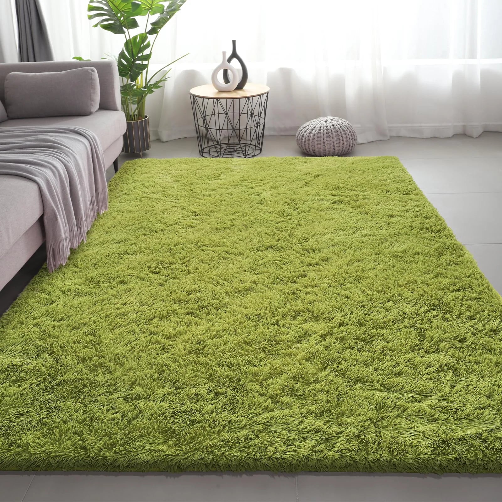 VIKAMA Ultra-Soft Puffy Rug — Plush Floor Mat for Bedroom & Nursery