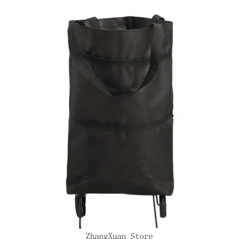 Foldable Wheeled Shopping Cart — Reusable Market Bag for Groceries