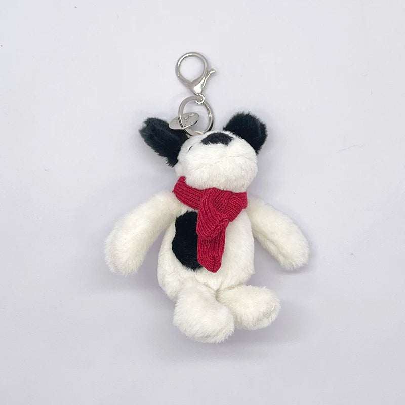 WANGYIXIN Plush Keychain Charm — Cute Marshmallow & Animal Backpack Accessory