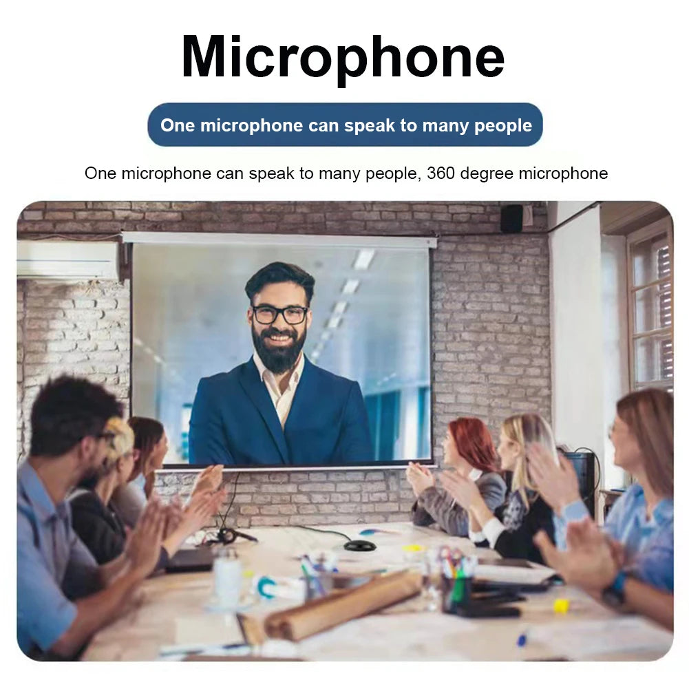 Desktop Conference Microphone — 360° Omnidirectional Condenser Mic