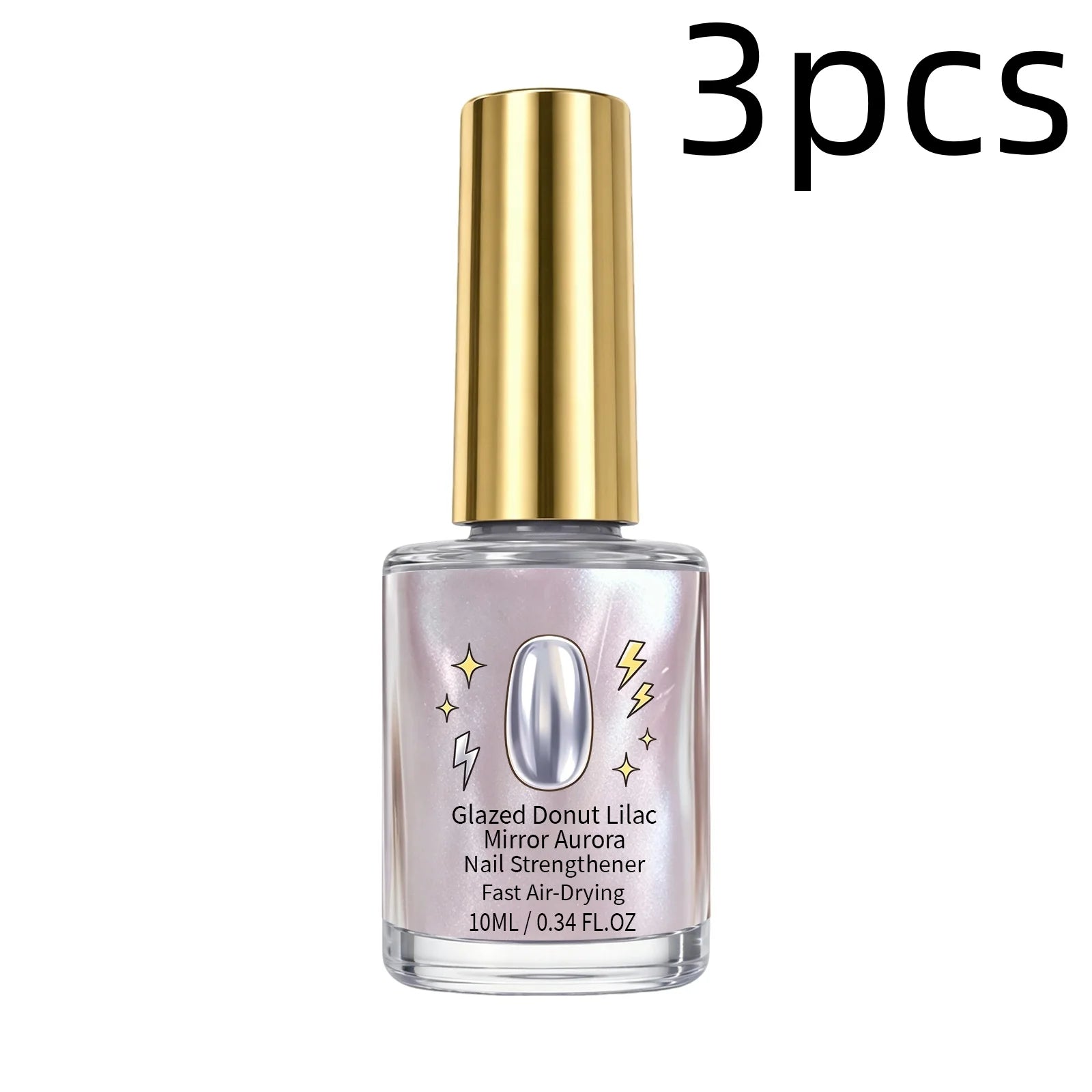 Mirror Aurora Nail Polish — Translucent Shimmer Lilac Purple, Quick Dry