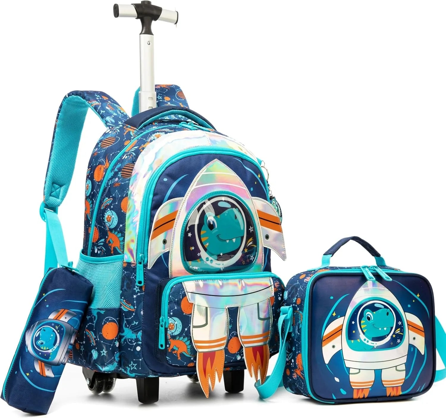 Rolling Backpack for Girls — Cute Animal Print School Bag with Wheels