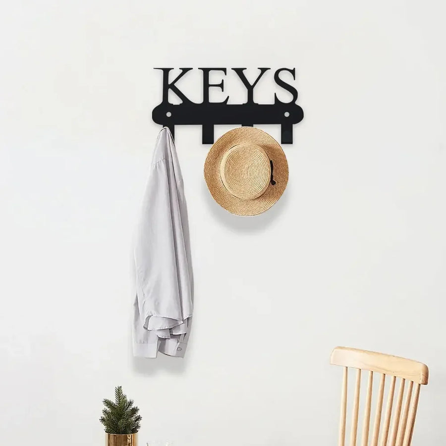 Wall-Mounted Metal Key Holder — Decorative Space-Saving Organizer