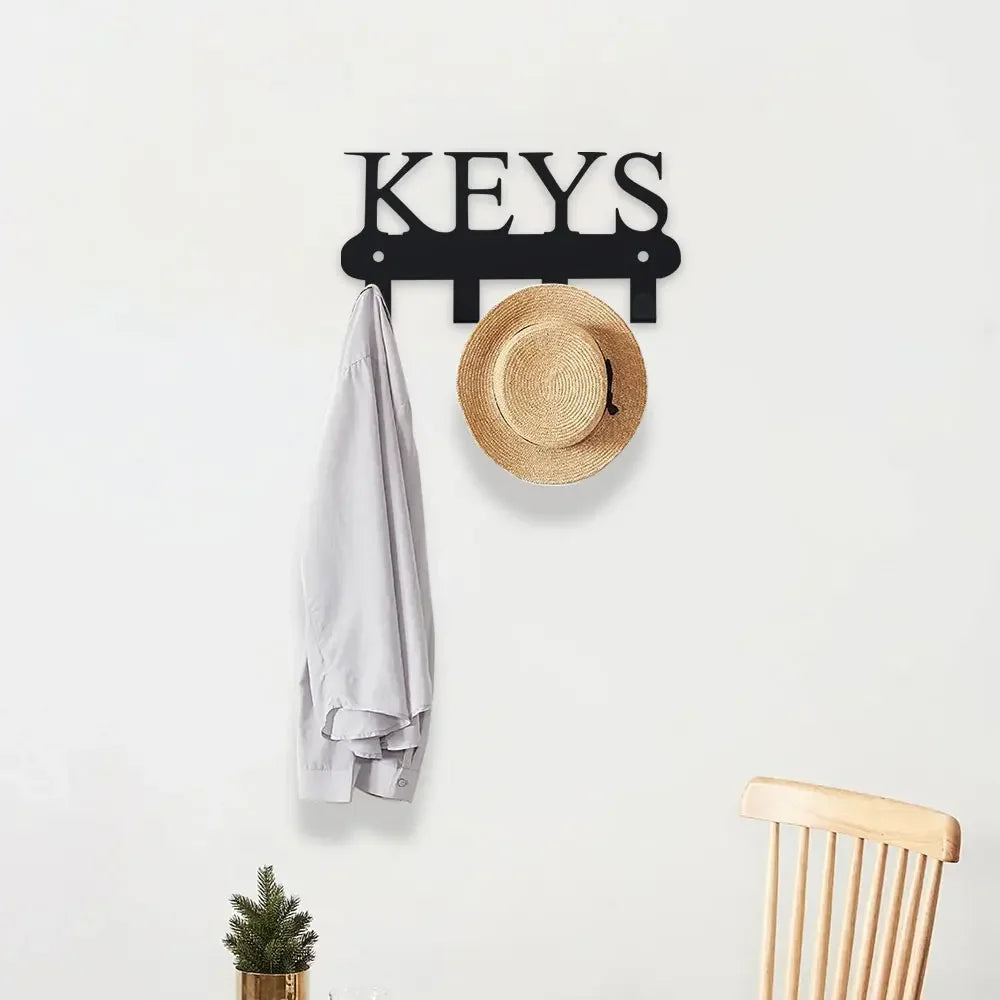 Wall-Mounted Metal Key Holder — Decorative Space-Saving Organizer