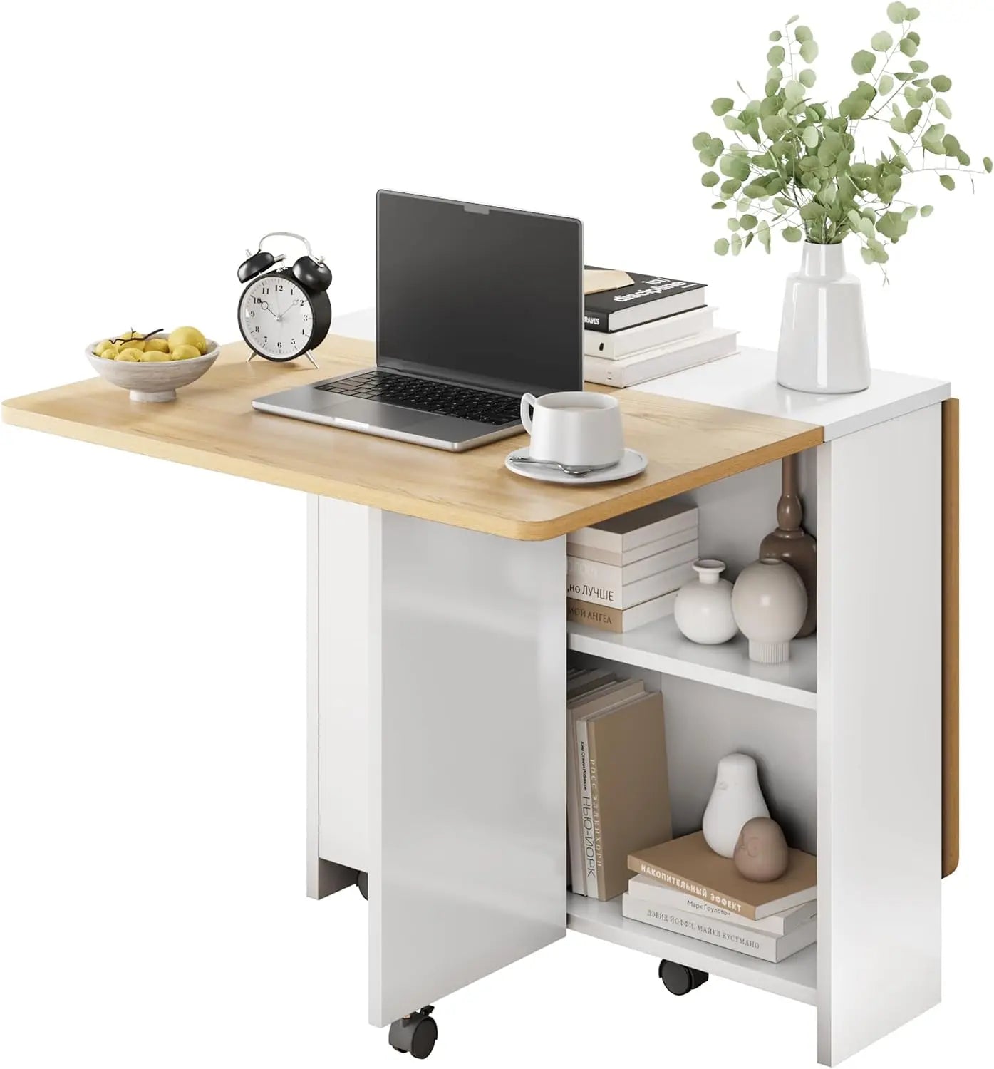 Garvee Modern Drop Leaf Dining Table — Extendable Space-Saving Design