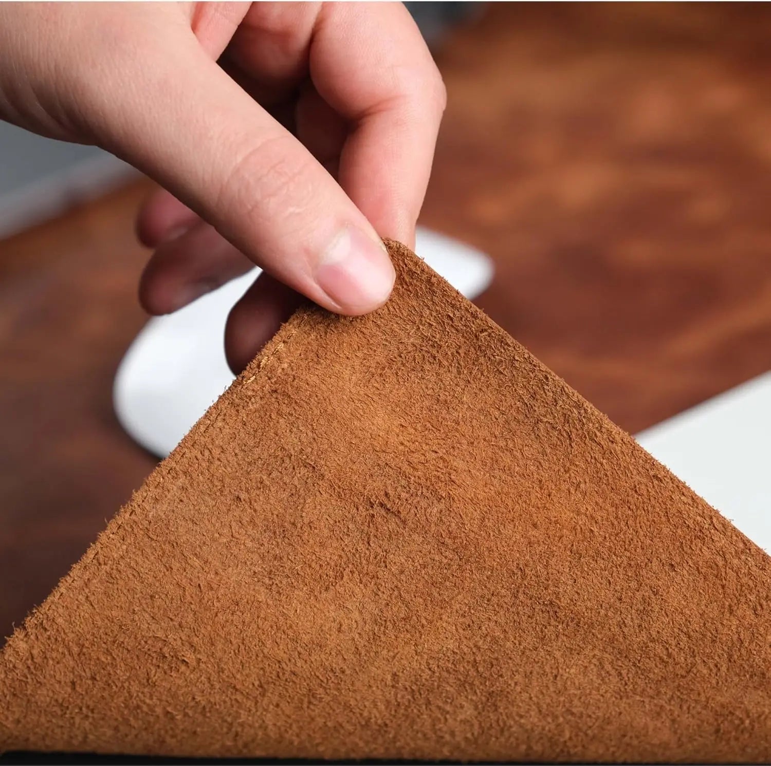 Genuine Leather Desk Pad — Professional Office Mat with Non-Slip Bottom