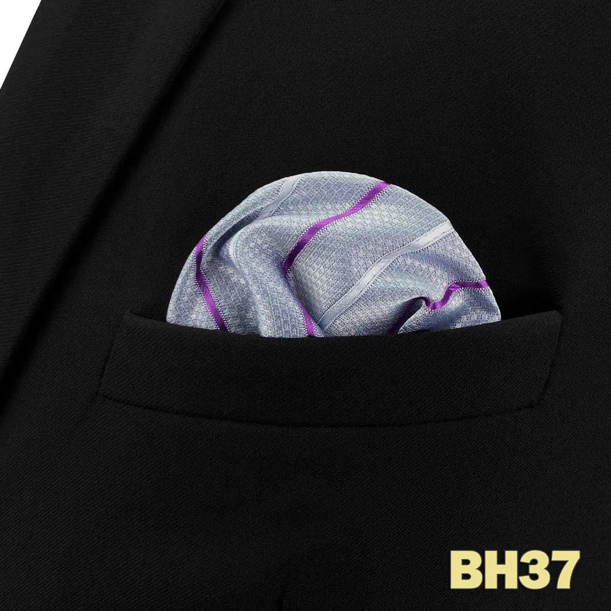 shlax&wing Men's Paisley Pocket Square — Elegant Microfiber Handkerchief for Suits