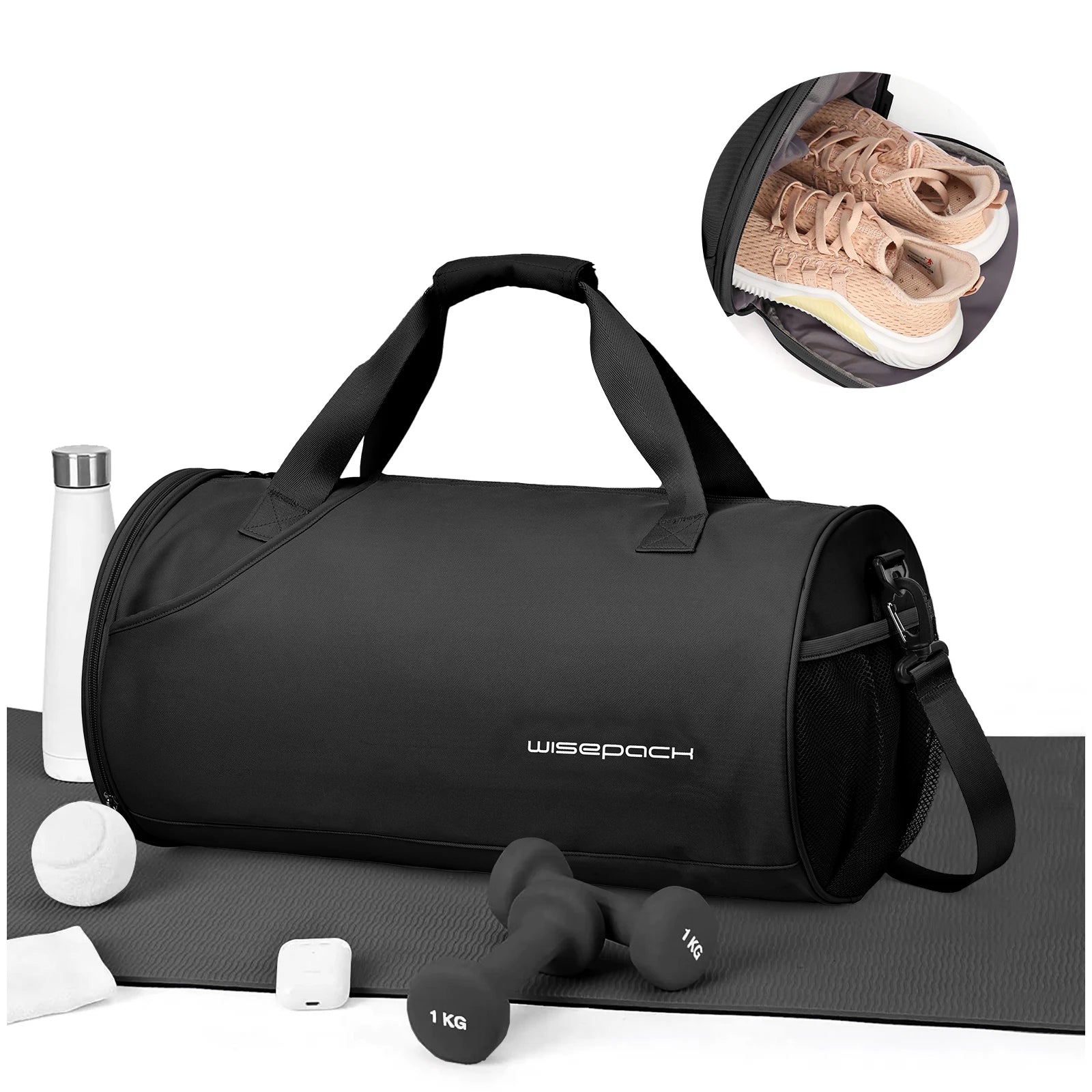 VGCUB Gym Duffel Bag — Waterproof Sports Bag with Shoe Compartment