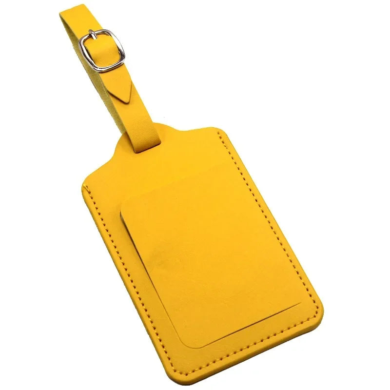 eTya Leather Luggage Tag — Durable Suitcase ID Holder for Travel