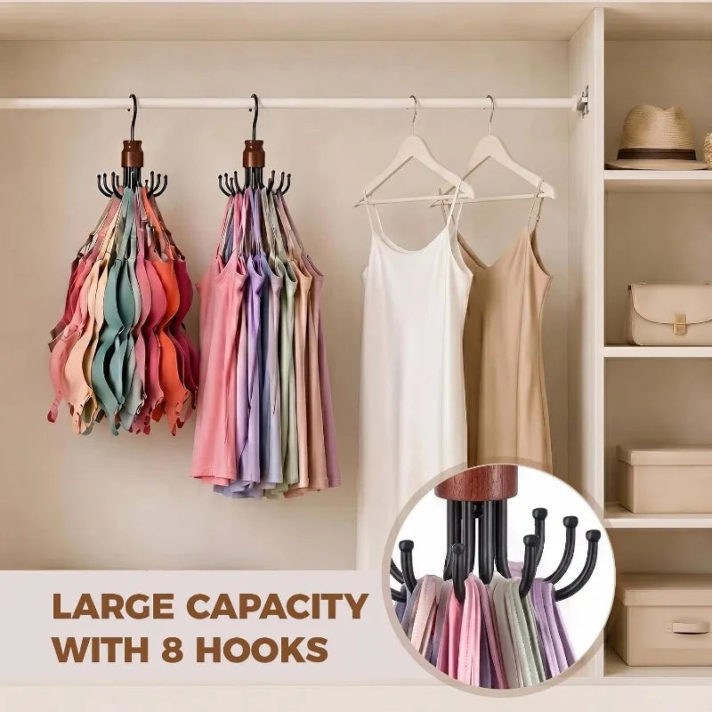 Wooden Bra and Tank Top Hanger — Space Saving Closet Organizer