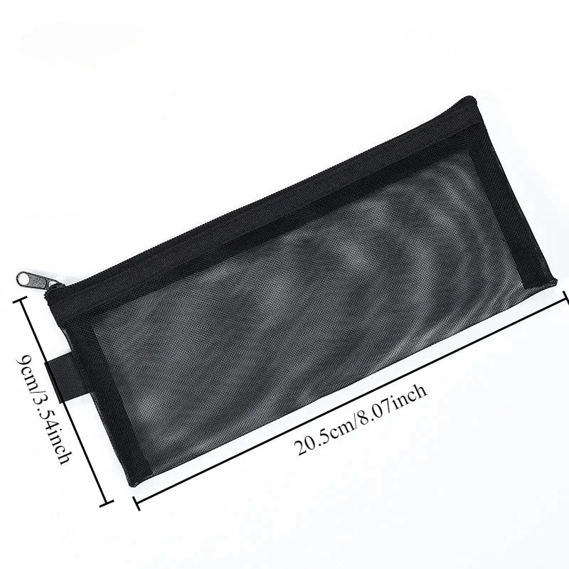 Portable Mesh Cosmetic Bag — Versatile Travel Organizer & Makeup Pouch