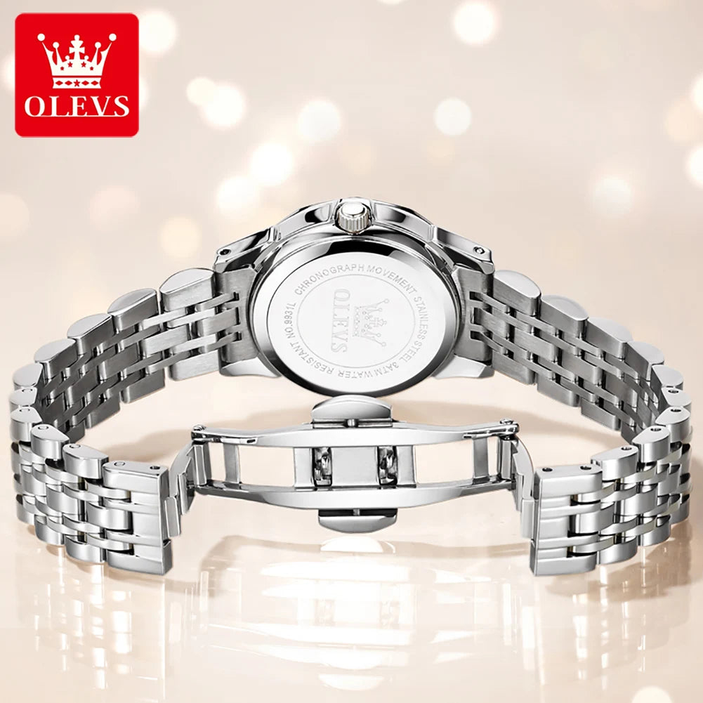 OLEVS 9931 Elegant Women's Watch — Luxury Stainless Steel Quartz Timepiece