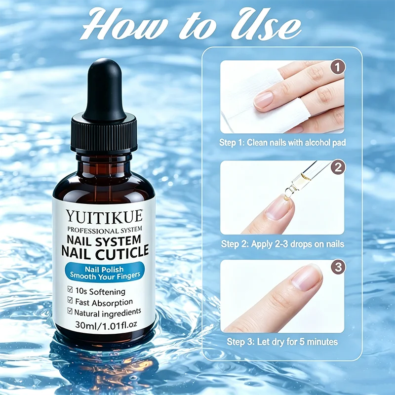 YUITIKUE Nail Cuticle Oil — Fast Absorbing Hydrating Manicure Treatment