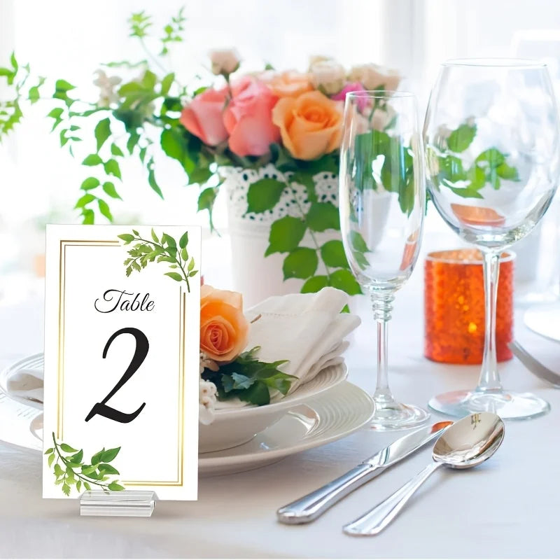 Clear Acrylic Sign Holder — Transparent Display Stand for Weddings & Events