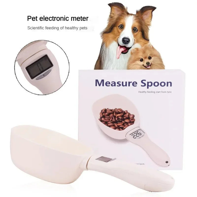Digital Pet Food Measuring Scoop — Electronic Spoon Scale with LED Display