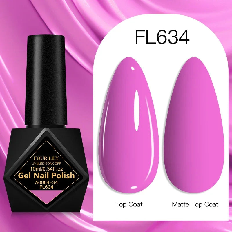 Four Lily Gel Nail Polish — Long Lasting Semi-Permanent Manicure Set