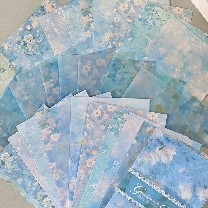 Vintage Garden Dream Writing Paper — 30pcs Retro Scrapbooking Material