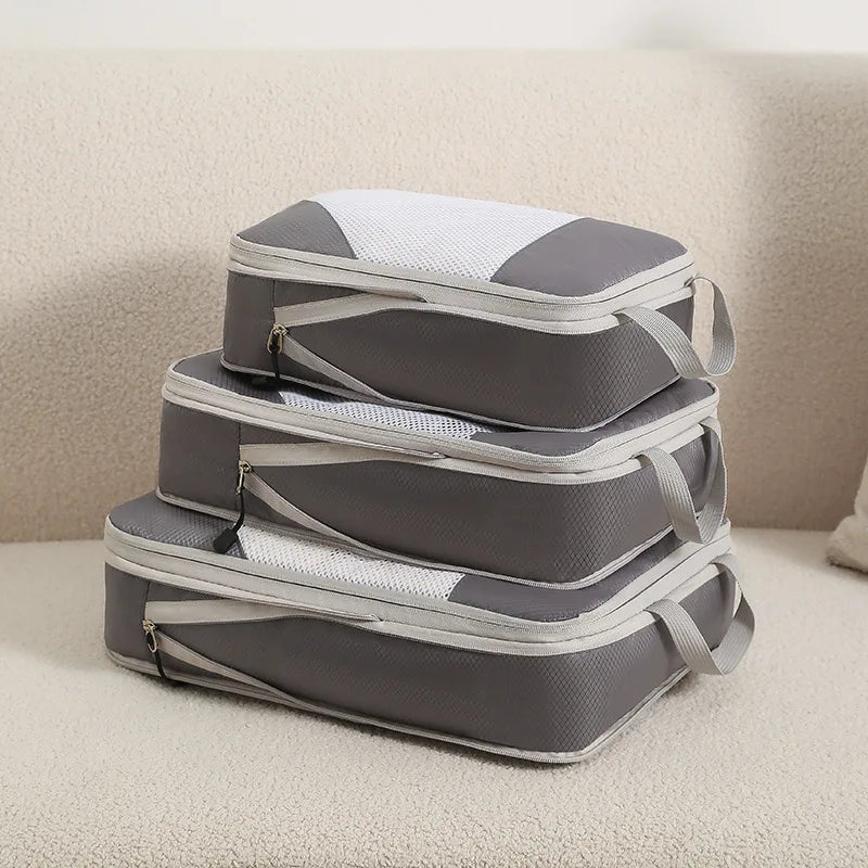 Travel Packing Cube Set — Lightweight Compression Storage Bags