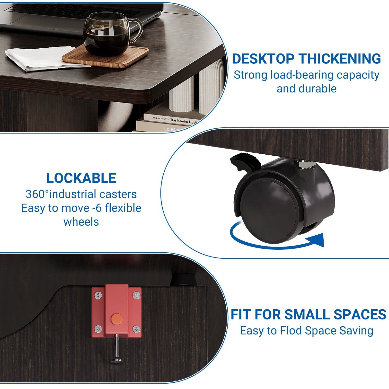 SUNVASAGOO Foldable Dining Table — Space-Saving Drop Leaf Design
