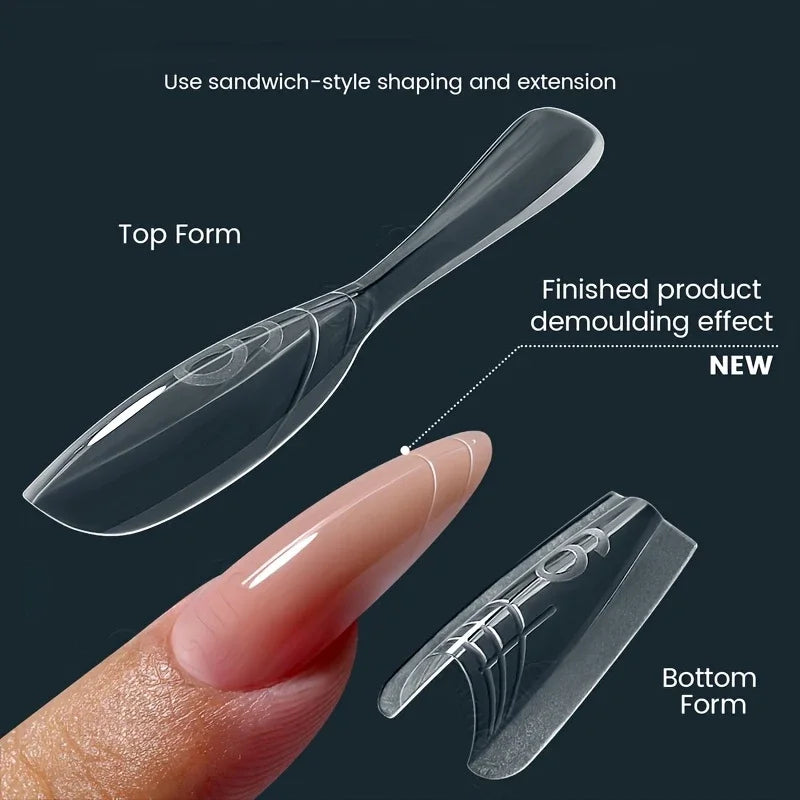 Dual-Form Nail Extension Molds — 240 Piece Set for Quick Manicures