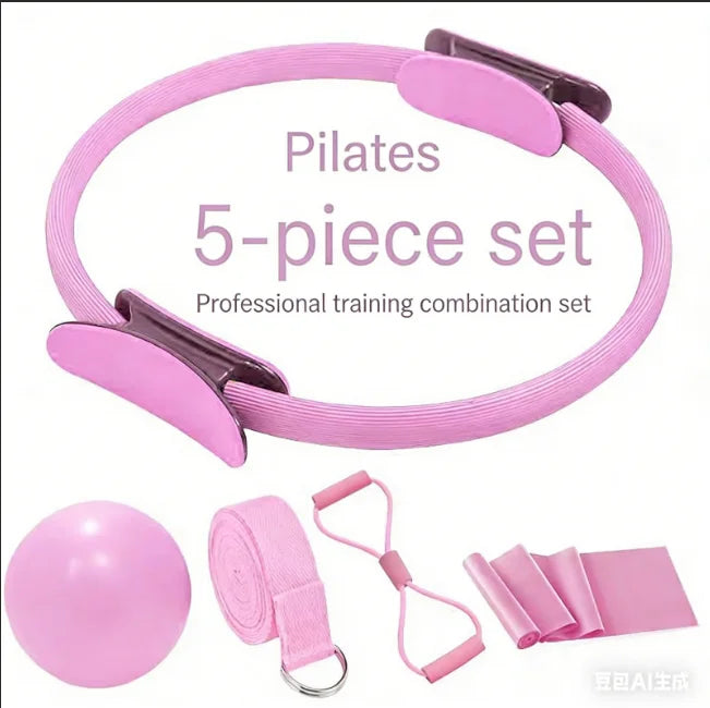 Yoga Resistance Ring Set — 5-Piece Pilates Training Kit