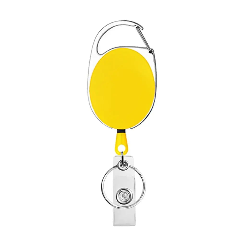 Retractable Badge Reel — Oval ID Holder with Heavy Duty Clip