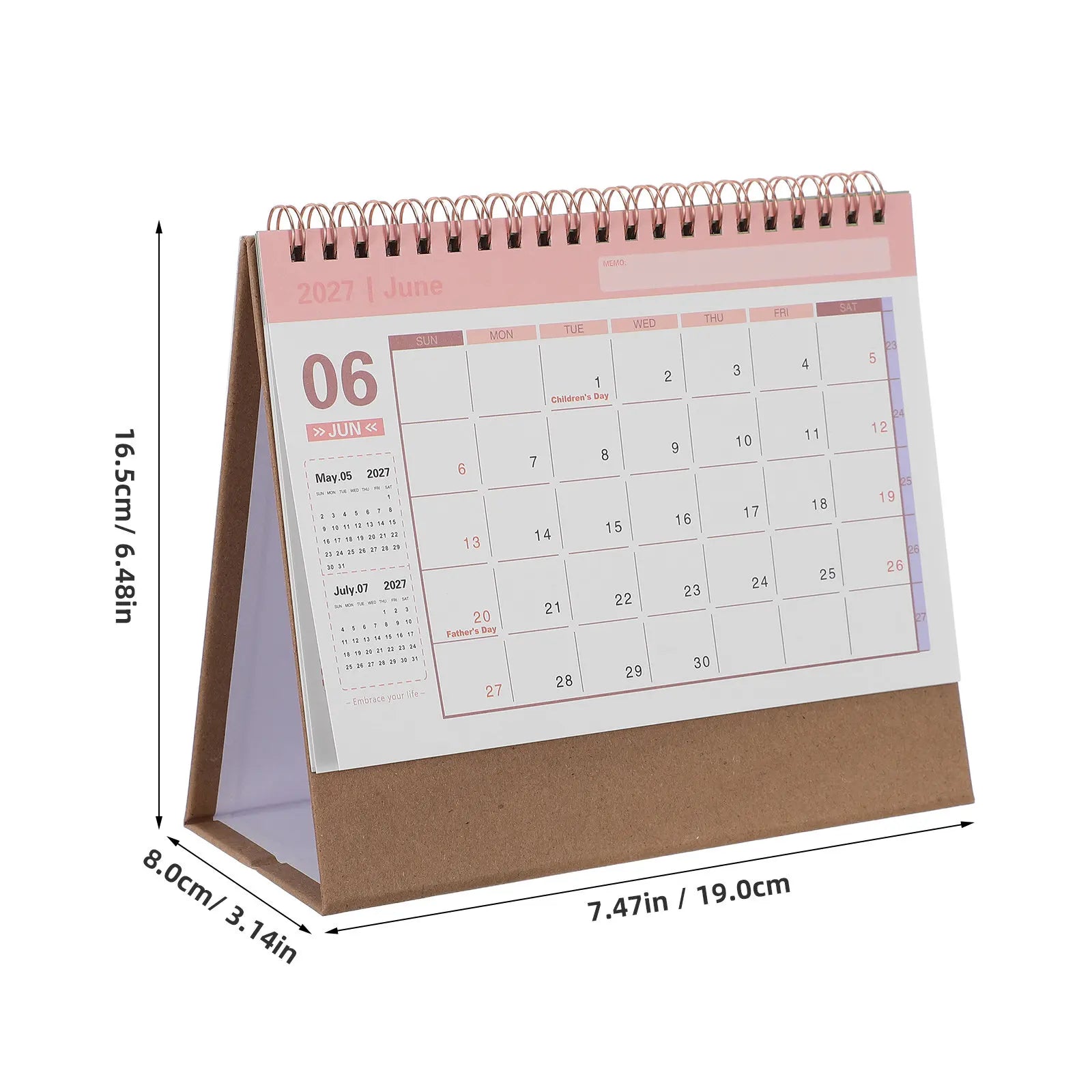 NUOLUX 18-Month Academic Desk Calendar — July 2026 to December 2027 Planner