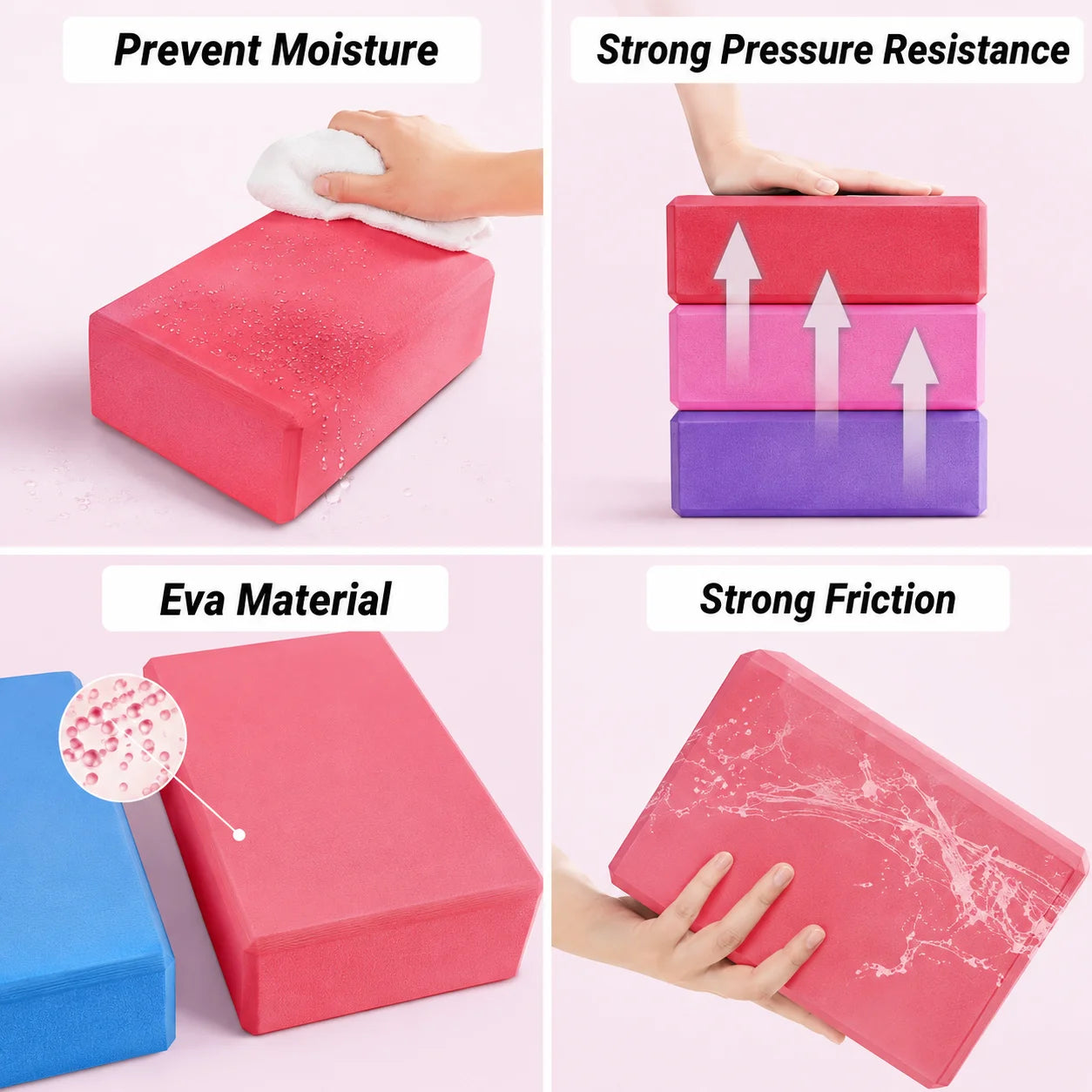 High-Density Foam Yoga Block — Support Cushion for Pilates and Stretching