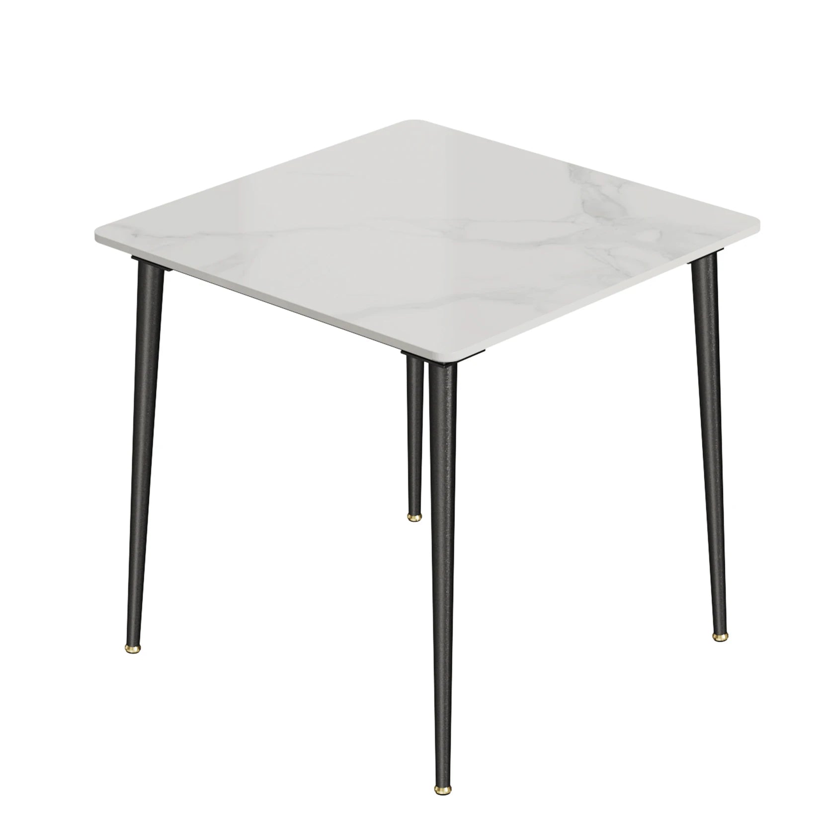Square Marble Dining Table — Modern Sintered Stone Kitchen Furniture