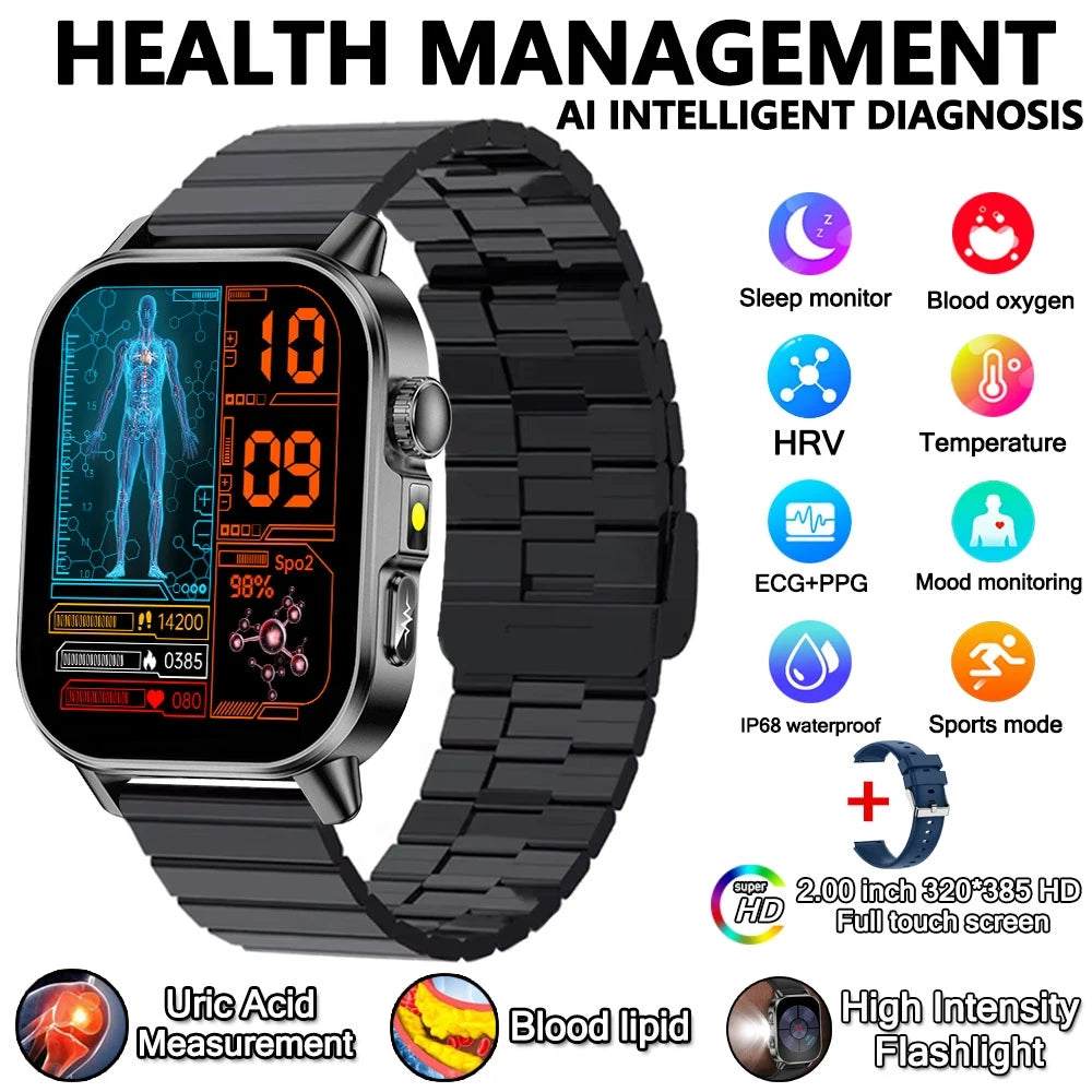 ChiBear Professional Health Smartwatch — Advanced Body Composition & ECG Monitor