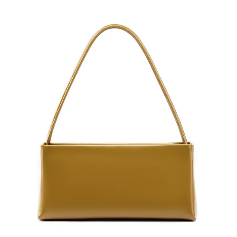 ZENCY Luxury Leather Shoulder Bag — Elegant Baguette Style Crossbody