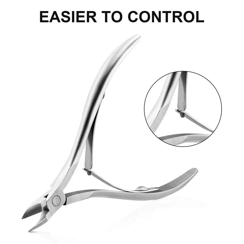 Professional Stainless Steel Cuticle Nippers — Precision Manicure Tool