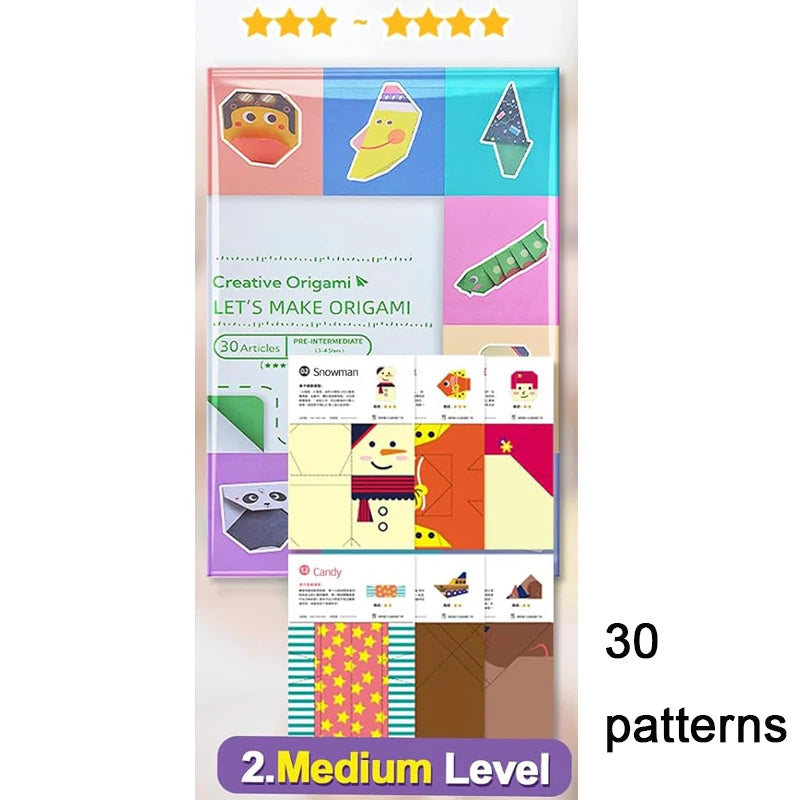 Origami Paper Craft Kit — DIY Art Project Supplies with Instruction Book