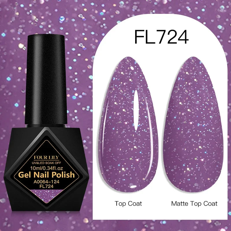 Four Lily Gel Nail Polish — Long Lasting Semi-Permanent Manicure Set