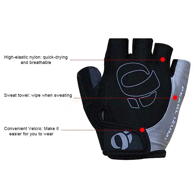 Half Finger Cycling Gloves — Anti-Slip Gel Padding for MTB and Road Bikes