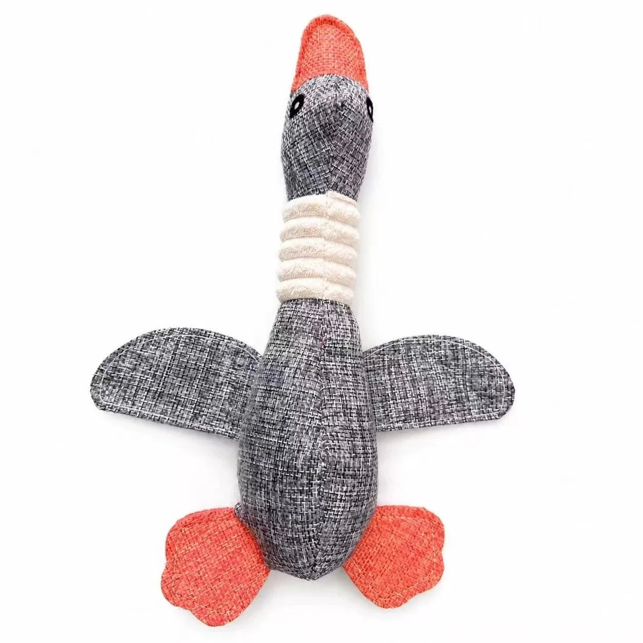 Plush Goose Pet Toy — Squeaky & Crinkly Chew Toy for Dogs and Cats