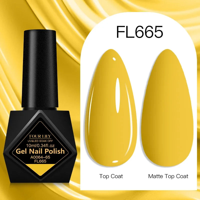 Four Lily Gel Nail Polish — Long Lasting Semi-Permanent Manicure Set
