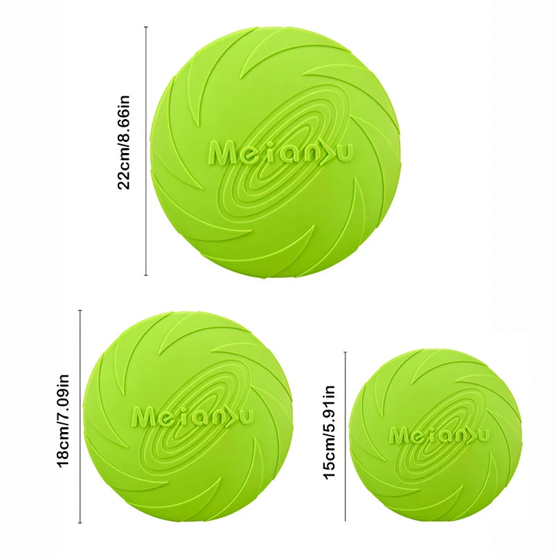 Silicone Dog Flying Disc — Durable Chew Toy for Outdoor Training
