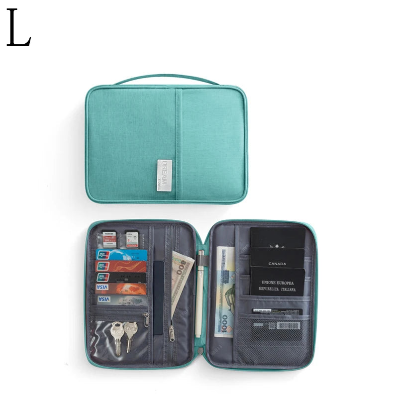 LXHYSJ Travel Wallet — Multi-Pocket Passport Holder & Document Organizer