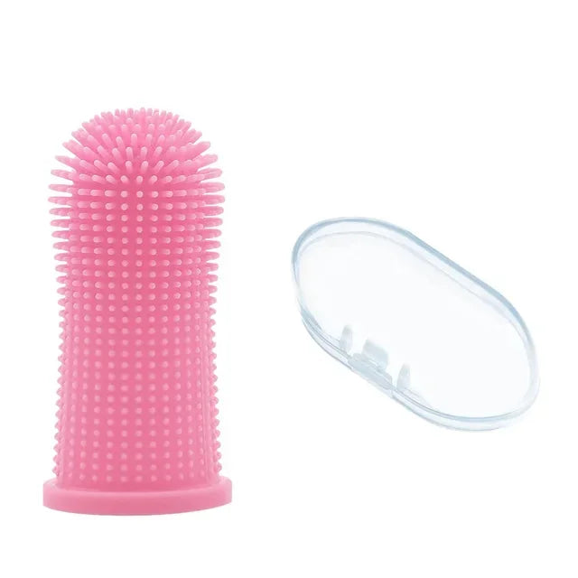 Silicone Pet Finger Toothbrush — Gentle Teeth Cleaning for Dogs and Cats