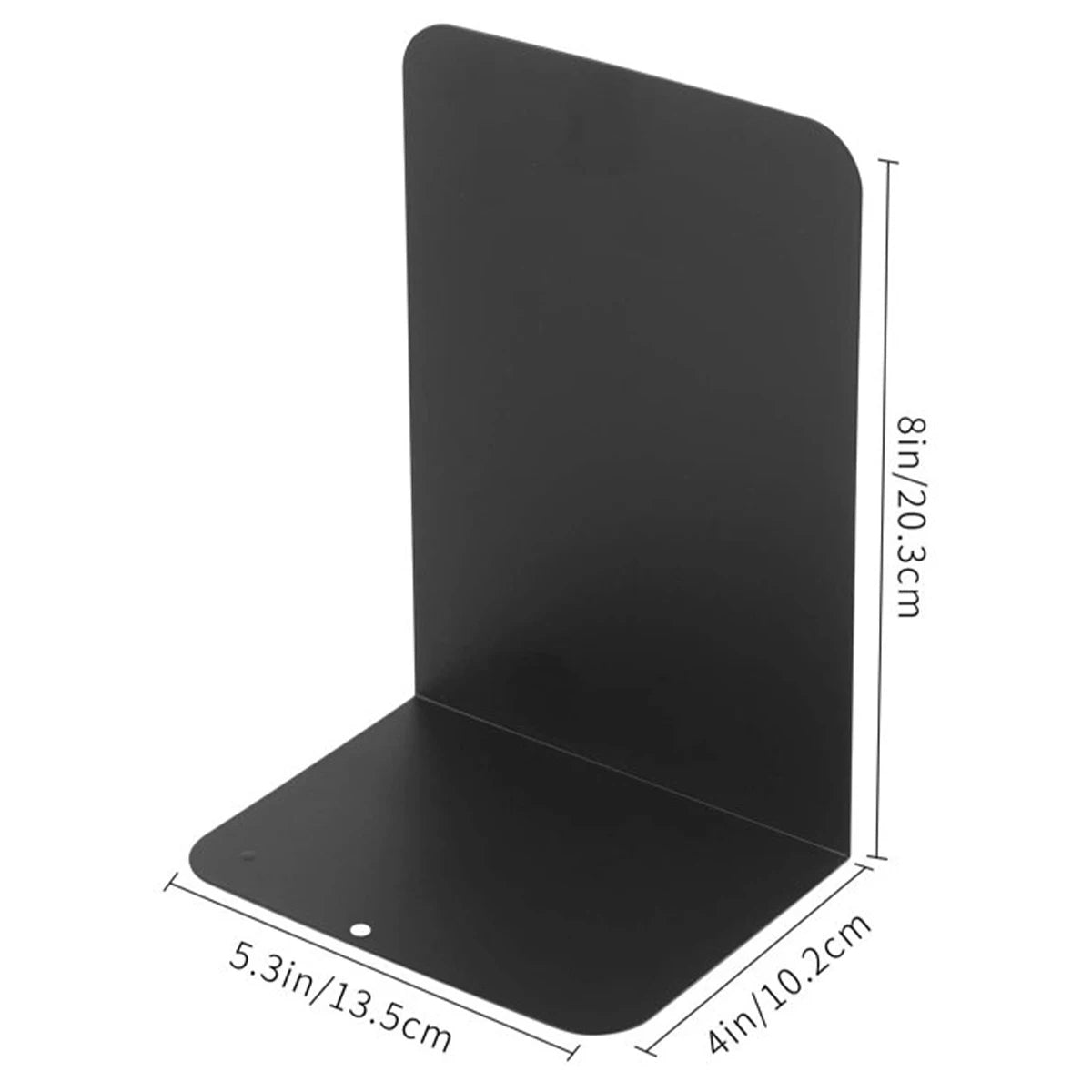 Heavy Duty Metal Bookends — Minimalist Desktop Organizer for Office & Home